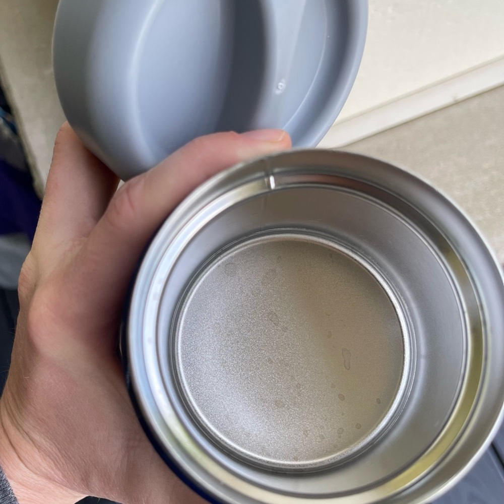 Pottery Barn Kids Mackenzie Blue/Gray Glow-in-the-Dark Dinos Hot Cold Container - Picture 6 of 6